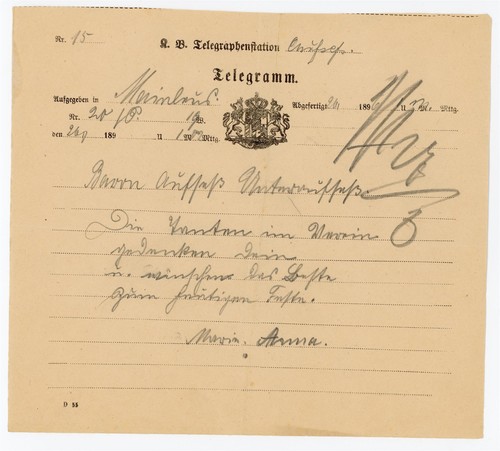 Telegramm empfang - empfang, (aufsess)