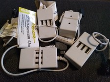 Adapter TAE auf NFN Buchsen Telefon Kabel Verteiler Splitter Fax 0,2m weiss