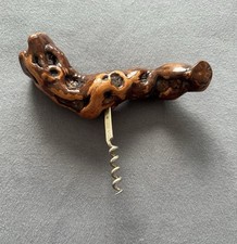 Vintage Korkenzieher Wurzelholz Flaschenöffner Rustikal Holz Deko