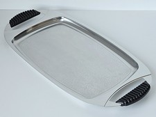 ALESSI Tablett Design Achille Castiglioni 43cm Model 7000 Metall Edelstahl