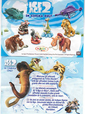 Ü Ei Beipackzettel BPZ 3-sprachig aus der Serie Ice Age 2 2006 Ferrero Sammler