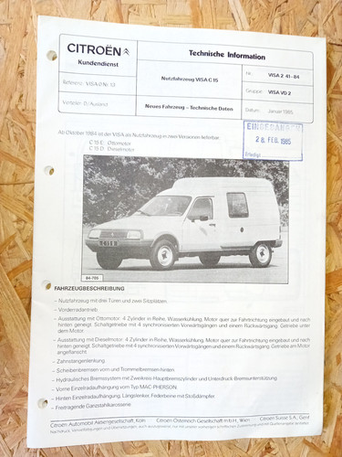 Citroen c15 technische info - c15,