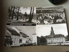 AK Königsee Waldbad Rutsche Rathaus DDR Autos Ilmenau Bad Blankenburg Stadtilm