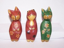 3x Kantenhocker Katze Frosch