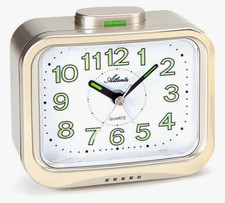 Quarzwecker Glockenwecker mit Obenabsteller Gold Seniorenwecker - Atlanta 1940/9
