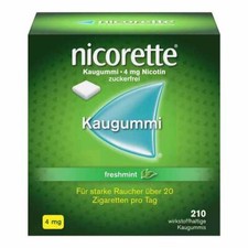 nicorette® Kaugummi freshmint, 4 mg Nikotin · 210 St · PZN 18379810 7814004