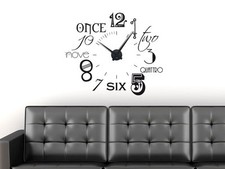 Wandtattoo Uhr Wanduhr mit