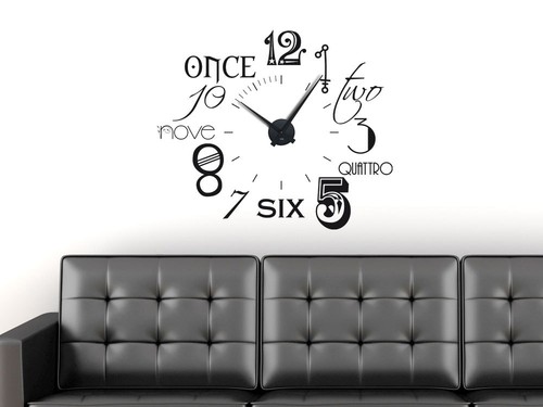 Wandtattoo uhr wanduhr - wanduhr, mit