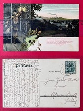 Bergbau AK LUGAU im Erzgebirge 1910 Ortsansicht mit Schacht, Bergmann   ( 166795