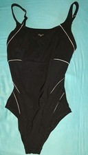 Arena Badeanzug 38 Träger Wettkampf Schwimmen Reha schwarz Weiss Logo 