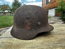 M35 Stahlhelm Wehrmacht mit Emblem | Bodenfund Helm Ausrüstung Militaria 2WK WW2