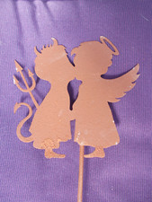 Gartenstecker Metall Rostoptik