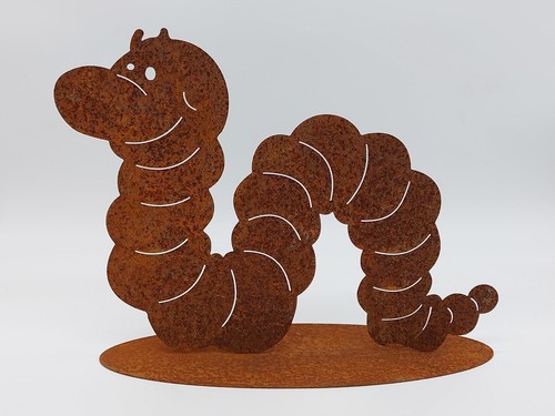 Gartendeko metallwurm auf - metallwurm,