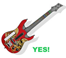Wii Guitar Hero Back Curved