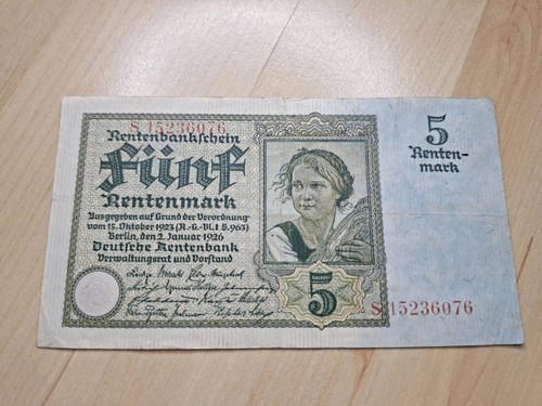 Rentenmark banknote - 5,
