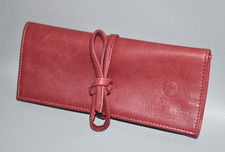 Wilkens & Söhne Schmuck-Etui Schmuckrolle Schmucktasche Leder dunkelrot /#E4