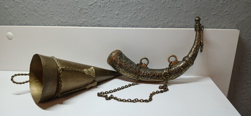 Vintage pulverhorn wandvase - vintage, &
