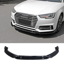 Spoilerlippe SCHWARZ für Audi A4 S-Line S4 B9 Frontspoiler Schwert Lippe