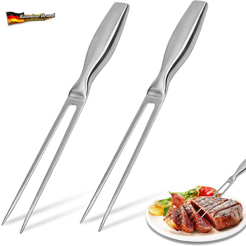 Edelstahl fleischgabel 27cm - edelstahl,