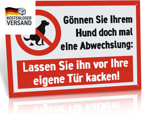 Kein hundeklo schild - kein,