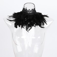 Kunstfeder Choker Kragen Kostüm Achselzucken Schal, Punk Umhang Schal