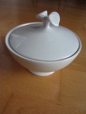 Hutschenreuther Chloe Fleuron Blanche Zuckerdose mit Deckel neuwertig