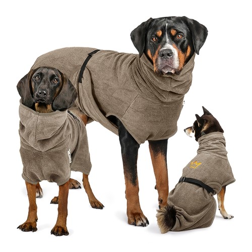 Hunde bademantel khaki - /, l