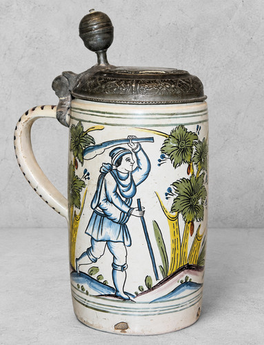 Fayence walzenkrug wohl - fayence-walzenkrug,