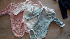 🌷 süß!! 3x Body für kleine Mädchen 🌷 rosa Blume Herz weiß 🌷 Bio Gr. 62/68 🌷