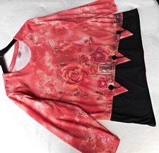 Donna Lisa by Borgeld Langarmshirt Gr. 50 / 52 rot schwarz sehr schick