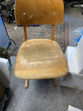 Kinder Schulstuhl Vintage Look Holz-Stuhl Kinder-Schreibtisch Schule old-school