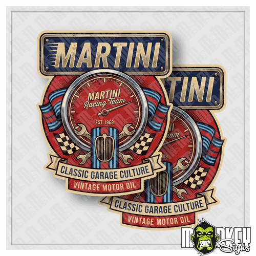 Martini racing team aufkleber - martini,