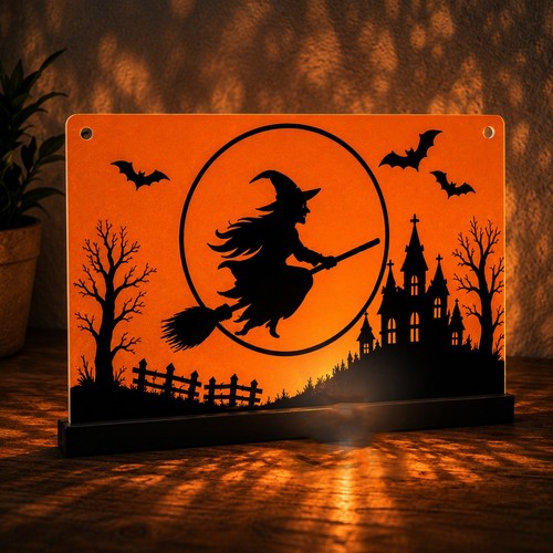 Halloween fensterbild hexe - fensterbild,