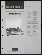 Original SANSUI SR-333 Turntable Service-Manual/Diagram/Parts List o153
