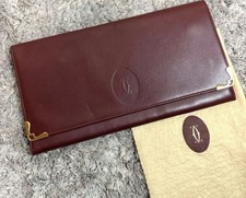 Cartier Bordeaux Leder Clutch