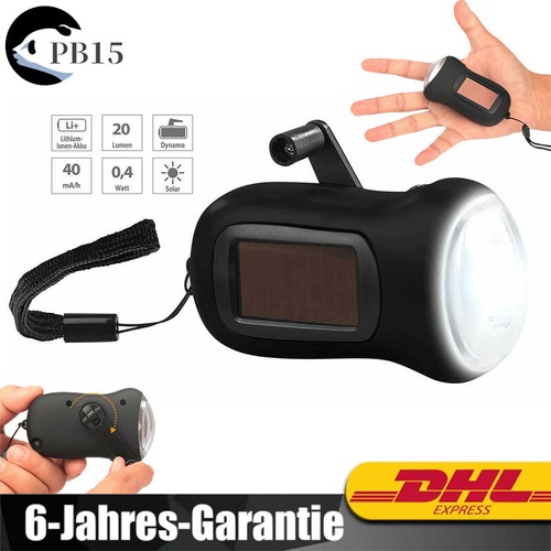 Taschenlampe kurbel solar led - taschenlampe,