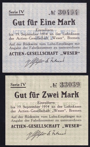 Bremen 2 mark 1914 - 1914,