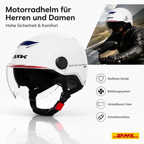 Weiß schwarz jethelm - schwarz,