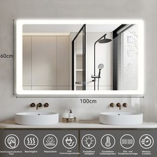 LED Badezimmerspiegel Badspiegel mit Beleuchtung Beschlagfrei Wandspiegel IP44