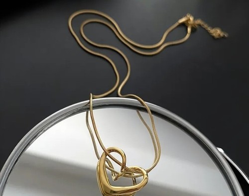Goldene herz halskette - goldene,