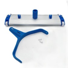 SIQUA Poolreiniger Zubehör Schwimmbad Schleppbürste Aluminium Räder Anschluss