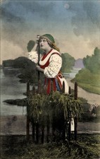 Ak Polnische Frau in