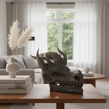 Drachenschädel Skulptur Deko
