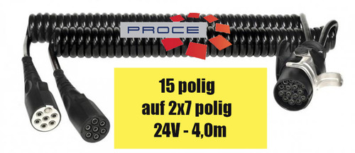 Kabeladapter polig auf 2x7 - polig,