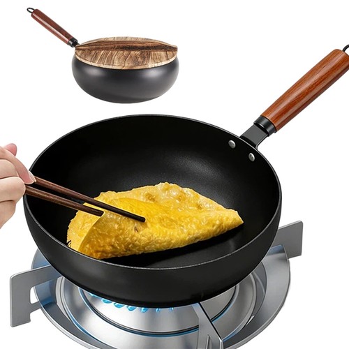 28cm gusseisen wokpfanne - gusseisen,