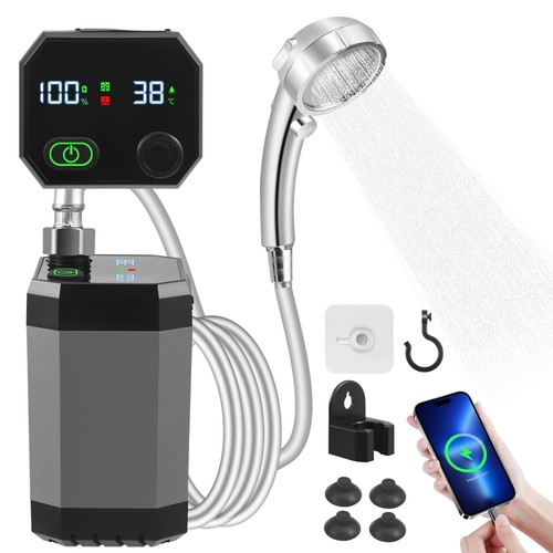 Tragbare campingdusche 6000mah - tragbare,