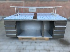 Edelstahl Doppel Arbeitsplatz Arbeitstisch Arbeitsschrank Werktisch 47851