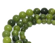 😏 Grüne Jade Kugeln in 4, 6, 8 & 10 mm NATUR Edelsteinperlen Strang f. Kette 😉