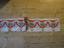 Bordüre Borte für Sofa Regal Schrank um 1900 bestickt alt Jugendstil Handarbeit