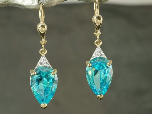 333 gold ohrringe mit - gold,